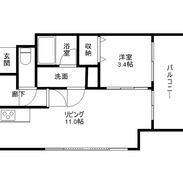 リフェスタ渡辺通 ４１０号室