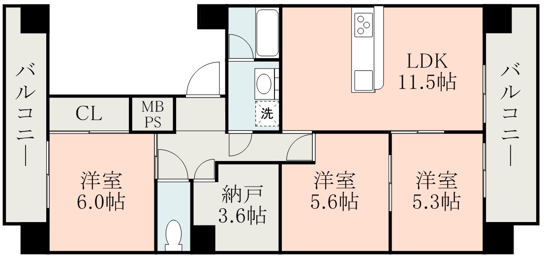 新屋敷ピアッツァビル ４０１号室