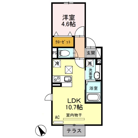 Ａｒｉｅｔｔａ東貫 + １０６ 号室