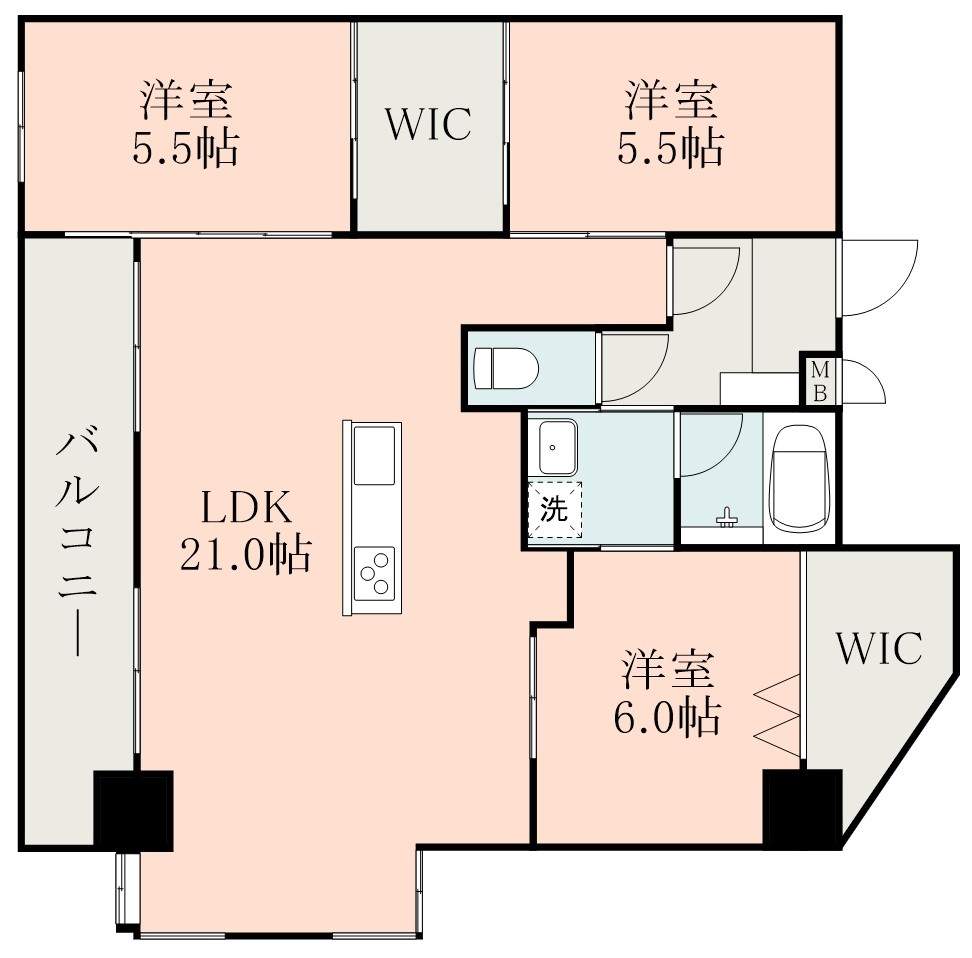 ＬＡ－ＣＨＩＣ草牟田 ４０１号室