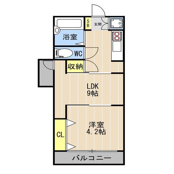 メゾンドシャワー通り ０２０５号室（1LDK 5.75万円）熊本県熊本市中央区下通２丁目３－２３｜熊本の賃貸・お部屋探し - 明和不動産