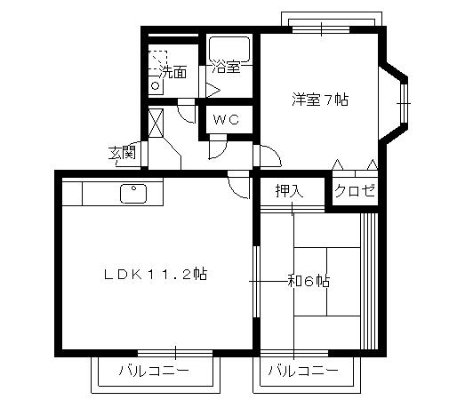 クレール城南 ２０１号室